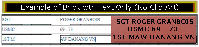 Example of Brick with NO ClipArt (text areas combined)...